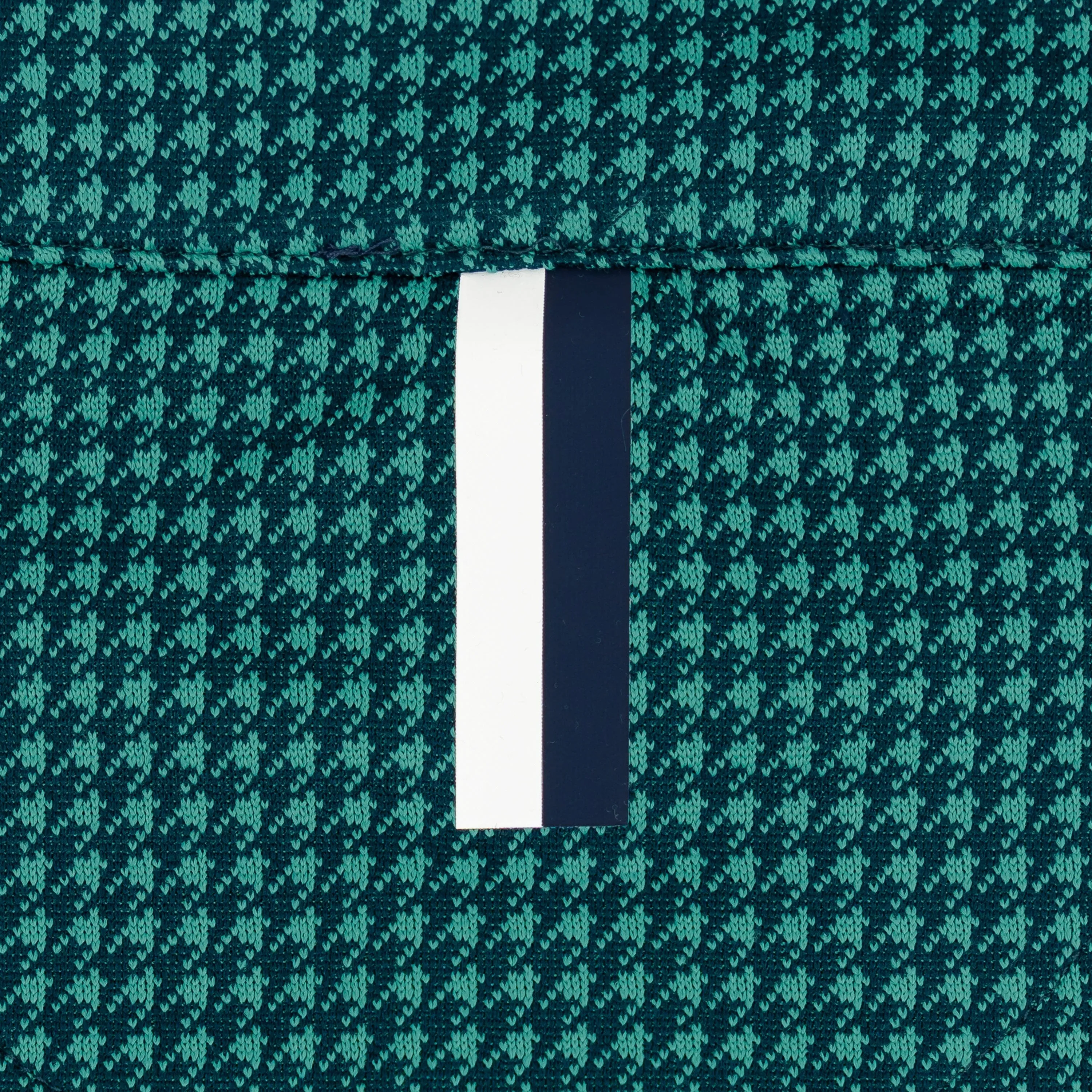 Dogstooth Houndstooth Jacquard Performance Q-Zip | The Dogstooth Houndstooth - Emerald Green/Fleet Navy