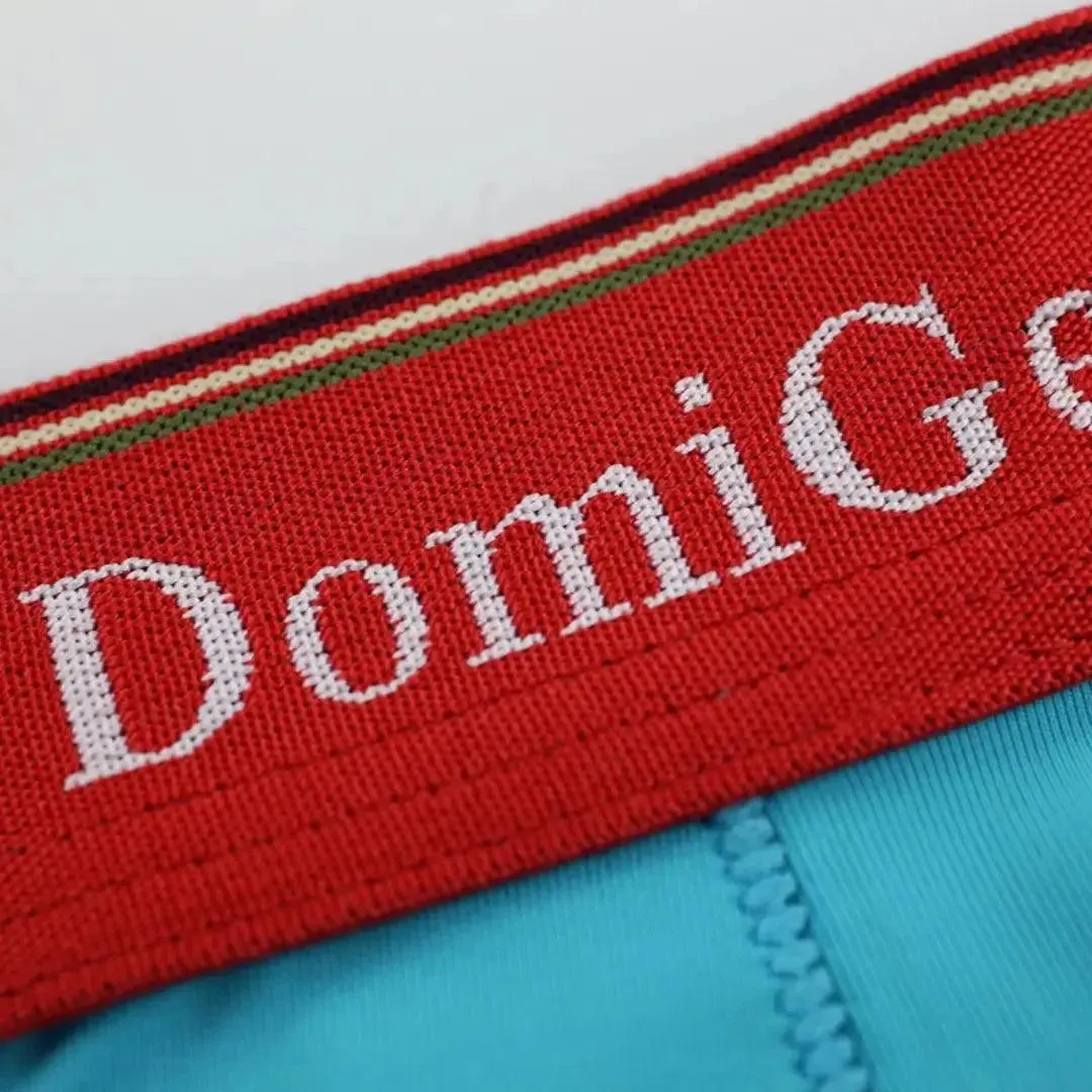 DomiGe Men's Mid-Waist Boxer Briefs U-Pouch Elastic Waistband Male Underwear
