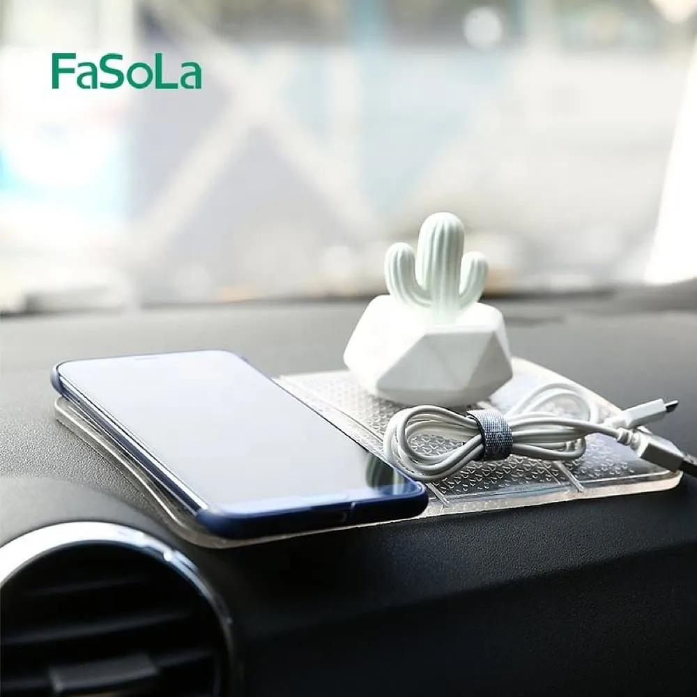 FaSoLa Nano Foldable Anti-Slip Mat - Washable, Transparent, 20.5*12.2cm