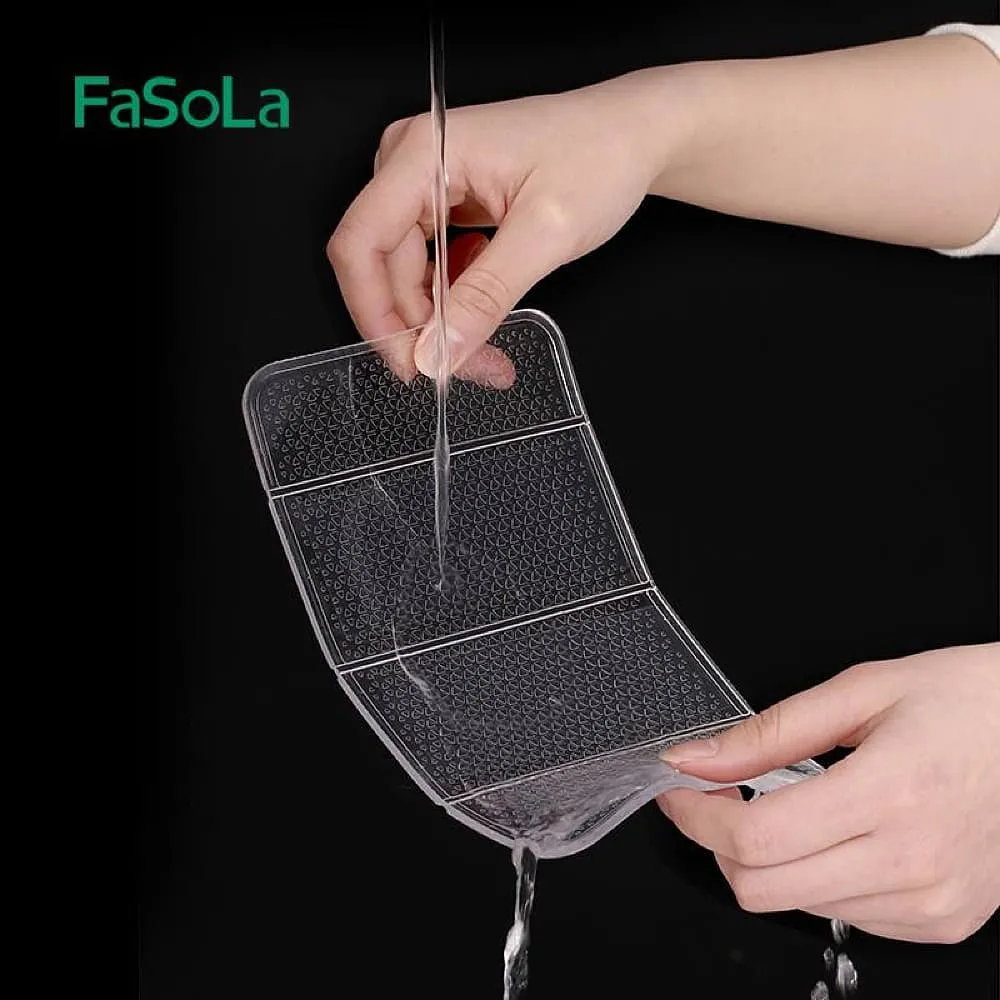 FaSoLa Nano Foldable Anti-Slip Mat - Washable, Transparent, 20.5*12.2cm
