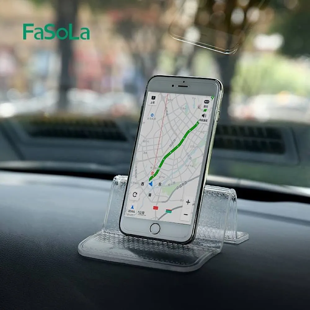 FaSoLa Nano Foldable Anti-Slip Mat - Washable, Transparent, 20.5*12.2cm