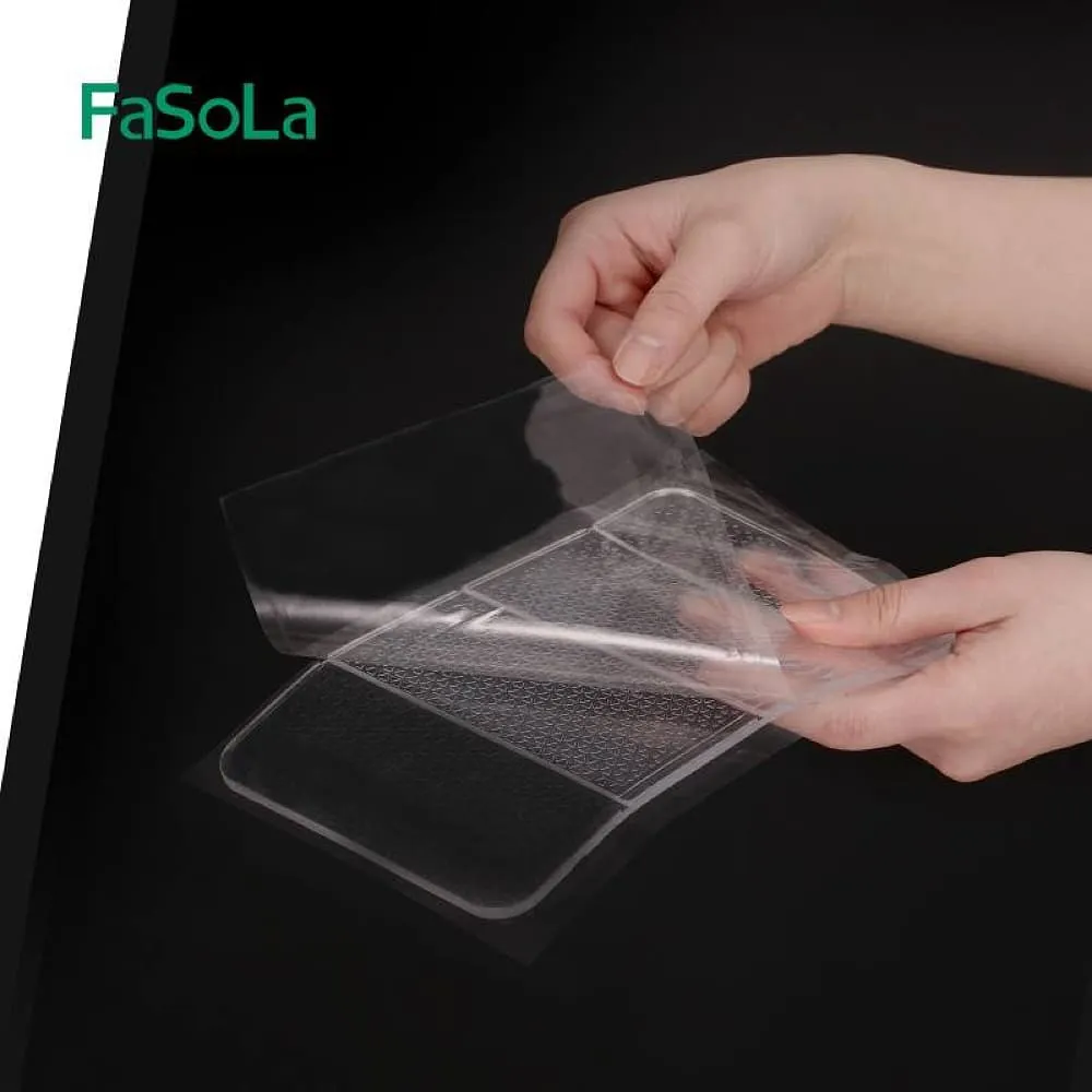 FaSoLa Nano Foldable Anti-Slip Mat - Washable, Transparent, 20.5*12.2cm