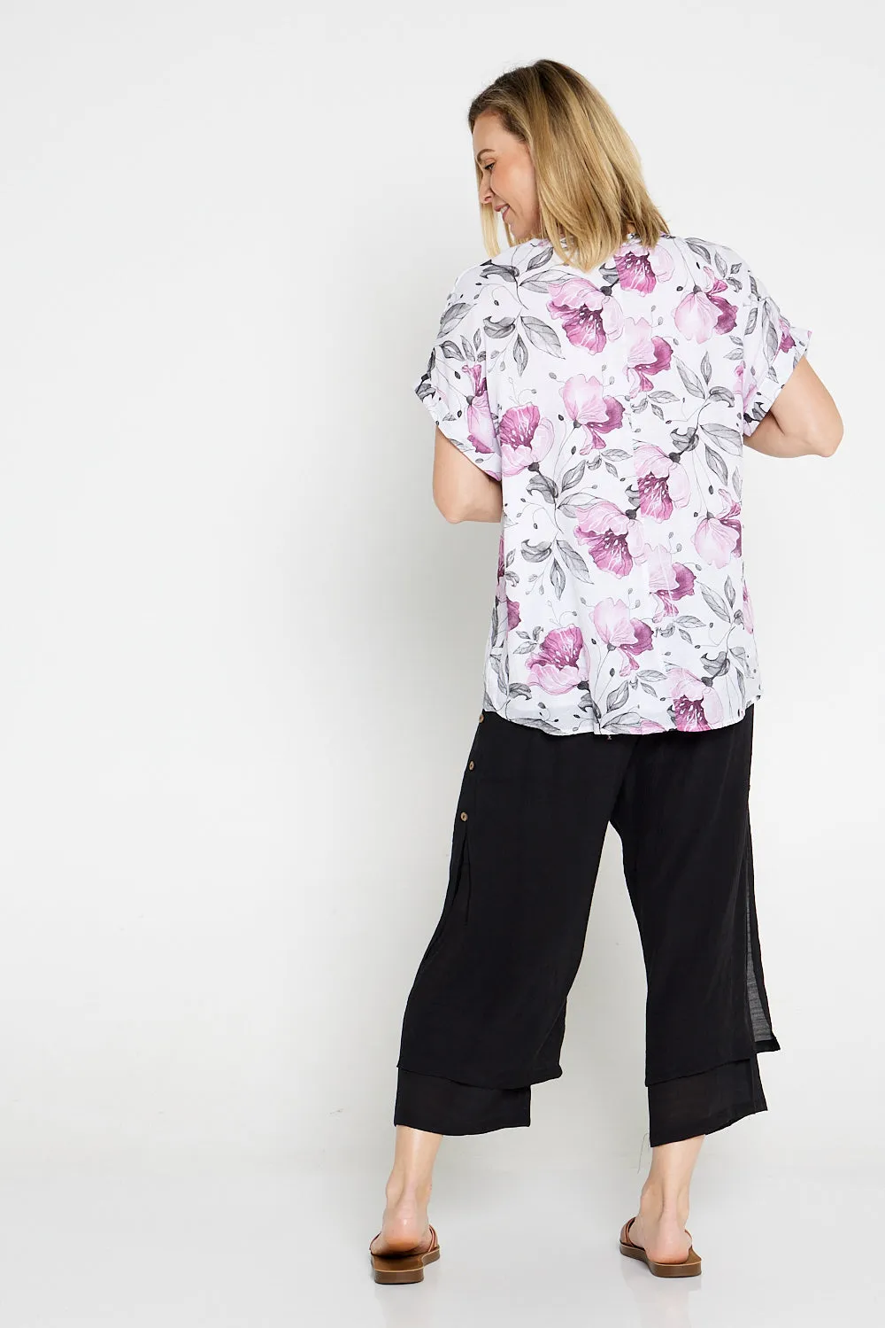 Gemma Top - Soft Pink Floral