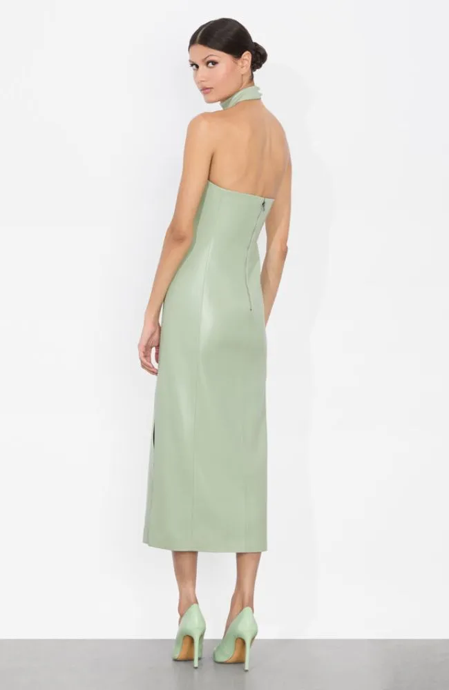 Georgie Vegan Leather Midi Dress