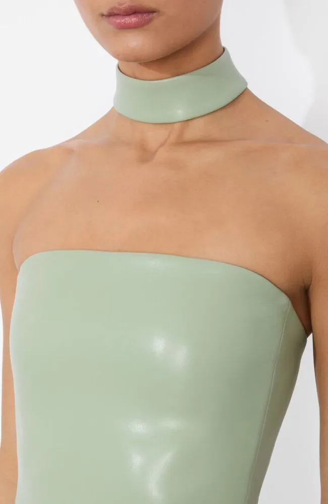 Georgie Vegan Leather Midi Dress