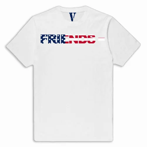 Giftngon - Vlone Style Friends Fragment USA Flag Tshirt