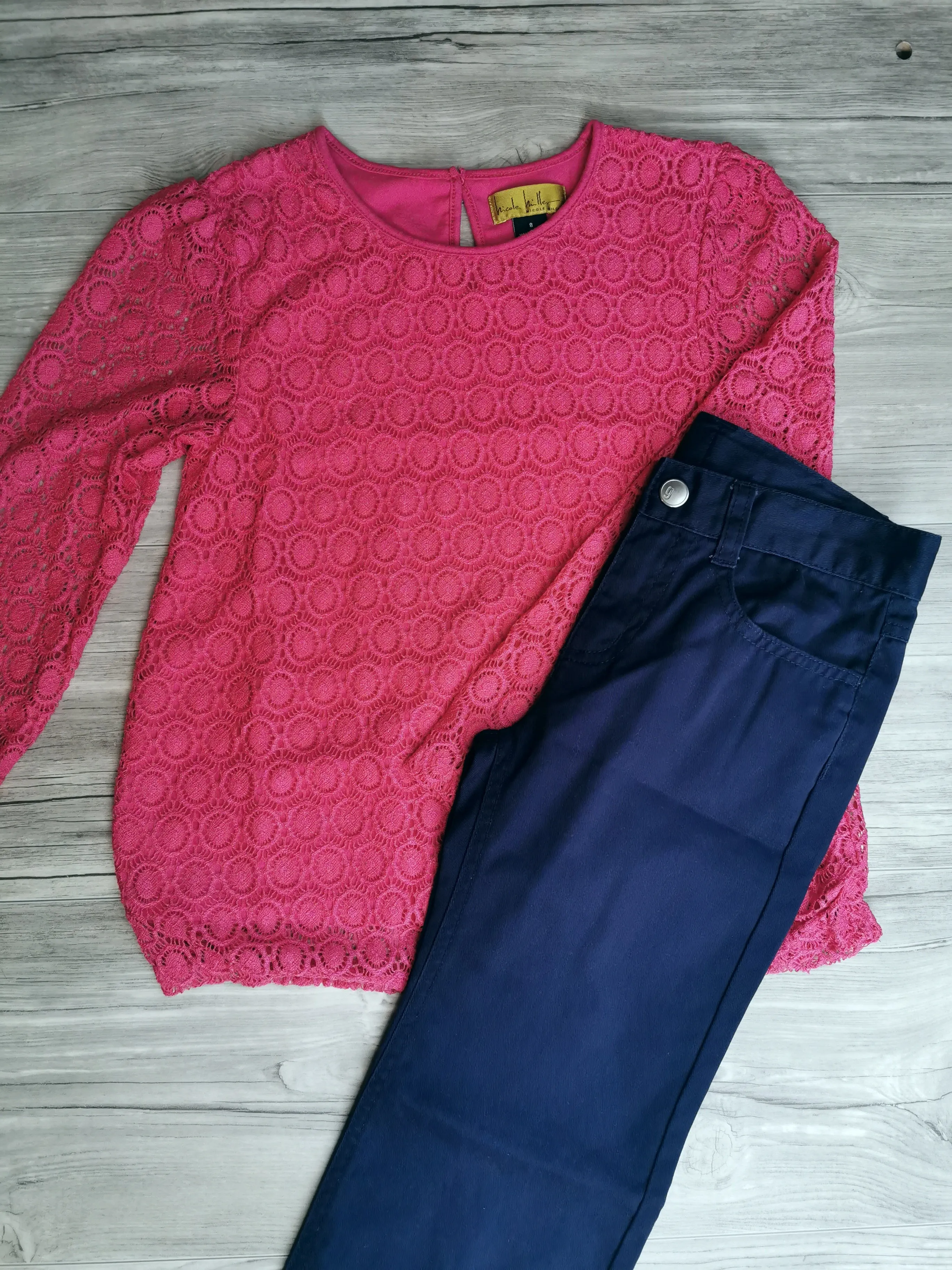 GIRL SIZE 8 YEARS - NICOLE MILLER / GYMBOREE, 2 Piece Mix N Match Outfit NWOT / EUC B20