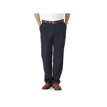 HAGGAR Mens Classic fit Dress Pants 34 / 30 Blue Solid