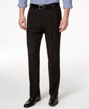 Haggar Men's Eclo Stria Dress Pants Black 40 x 30