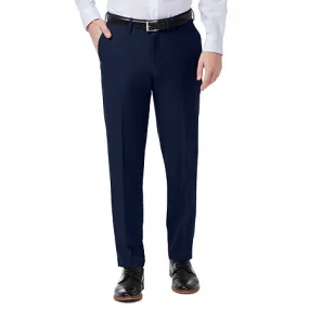 Haggar Mens Slim fit Dress Pants 33 / 30 Blue Solid