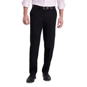 Haggar Mens Straight fit Dress Pants 36 / 32 Black Solid