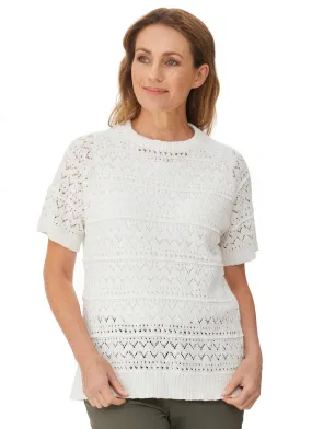 HIGHFIELDS S/S LACE PULLOVER