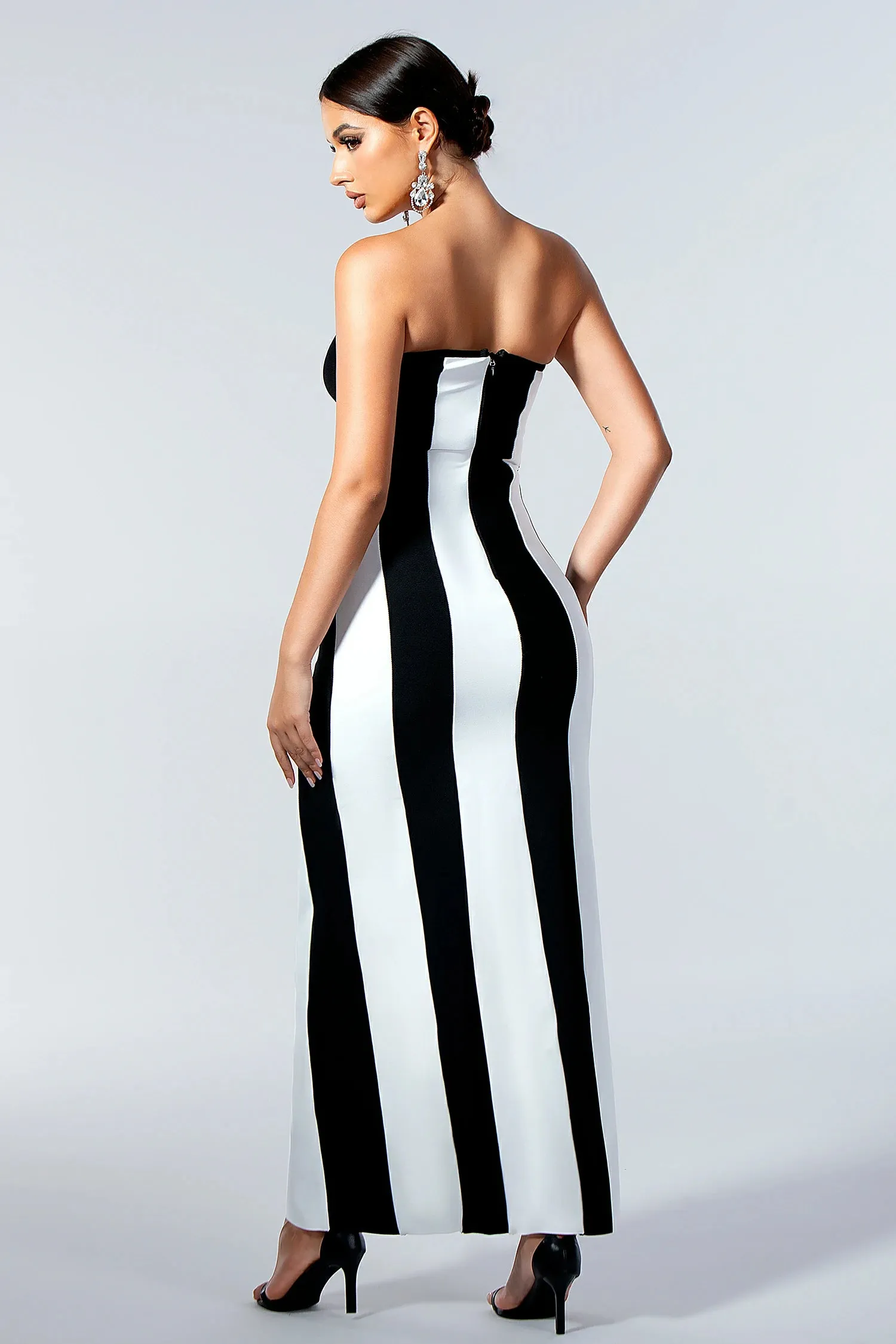 Kalypso Stripe Color Block Maxi Dress