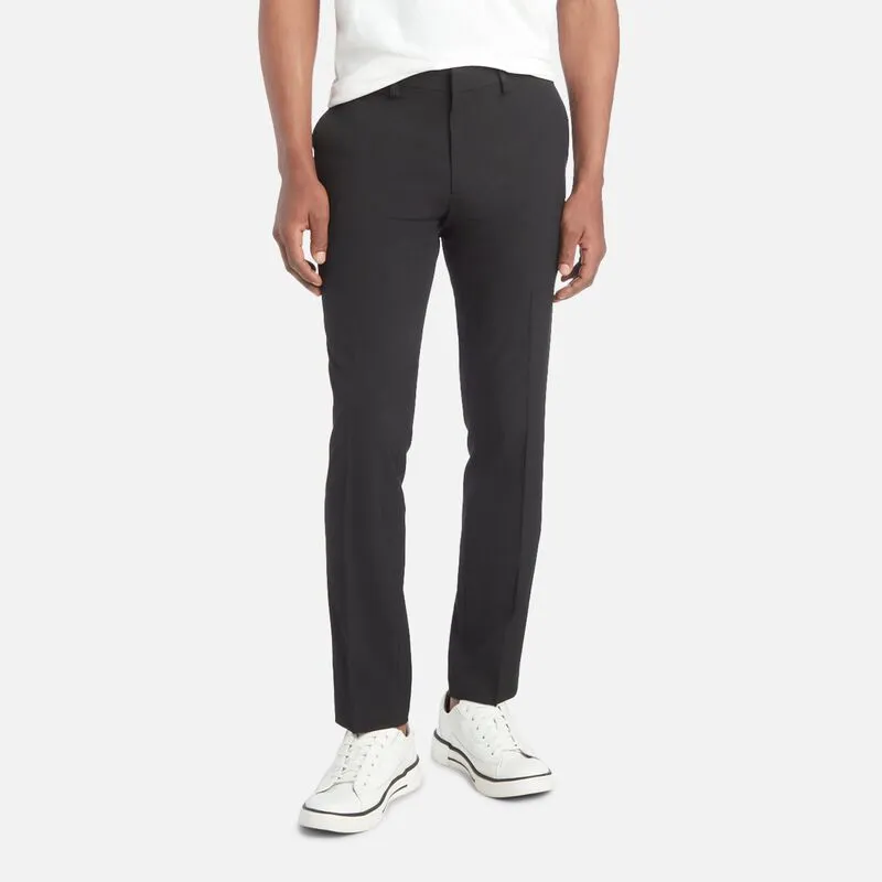 Kenneth Cole Reaction Mens Slim fit Dress Pants 30 / 30 Black Solid Stretch