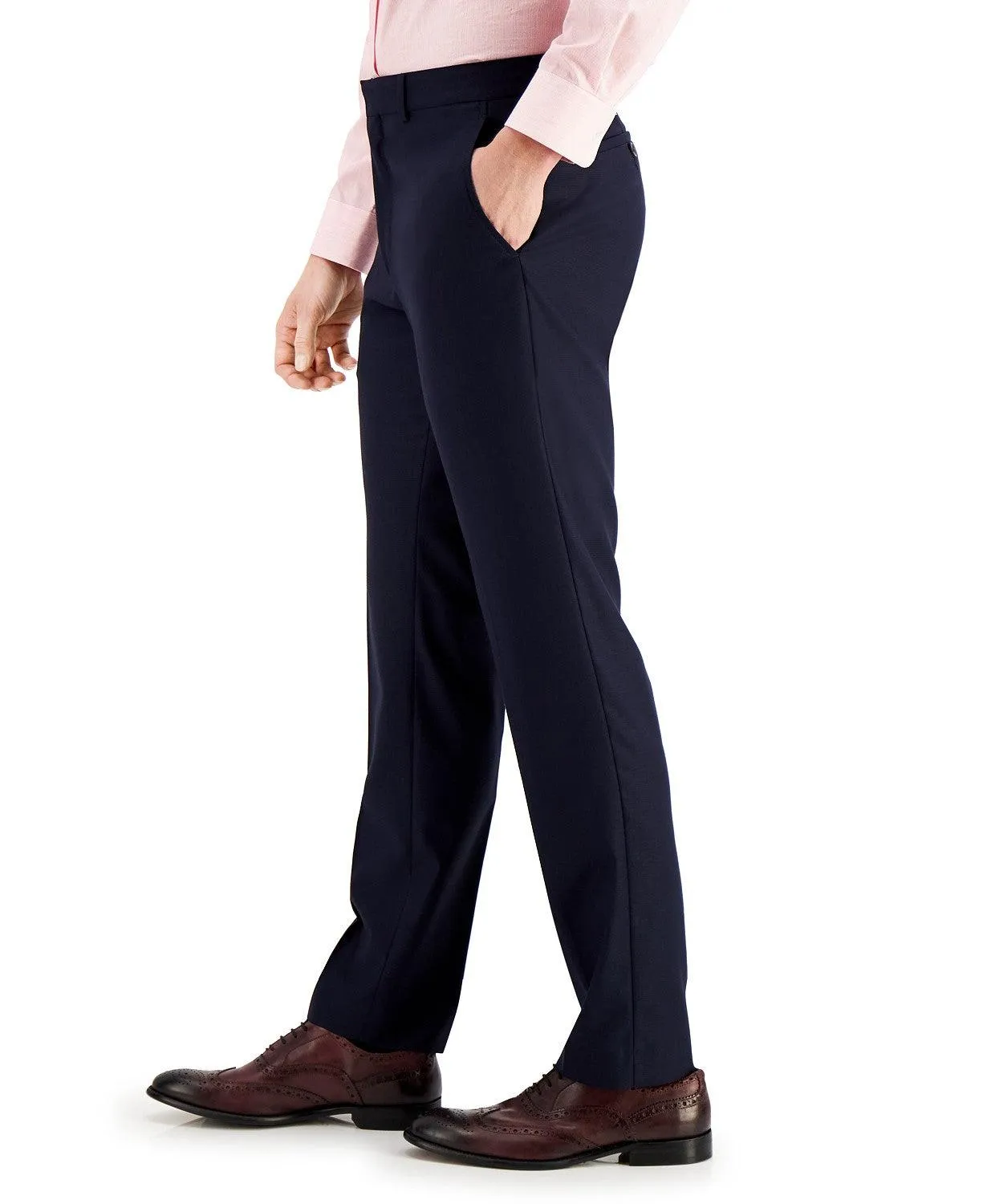 Kenneth Cole Reaction Mens Slim fit Dress Pants 30 / 32 Blue Solid