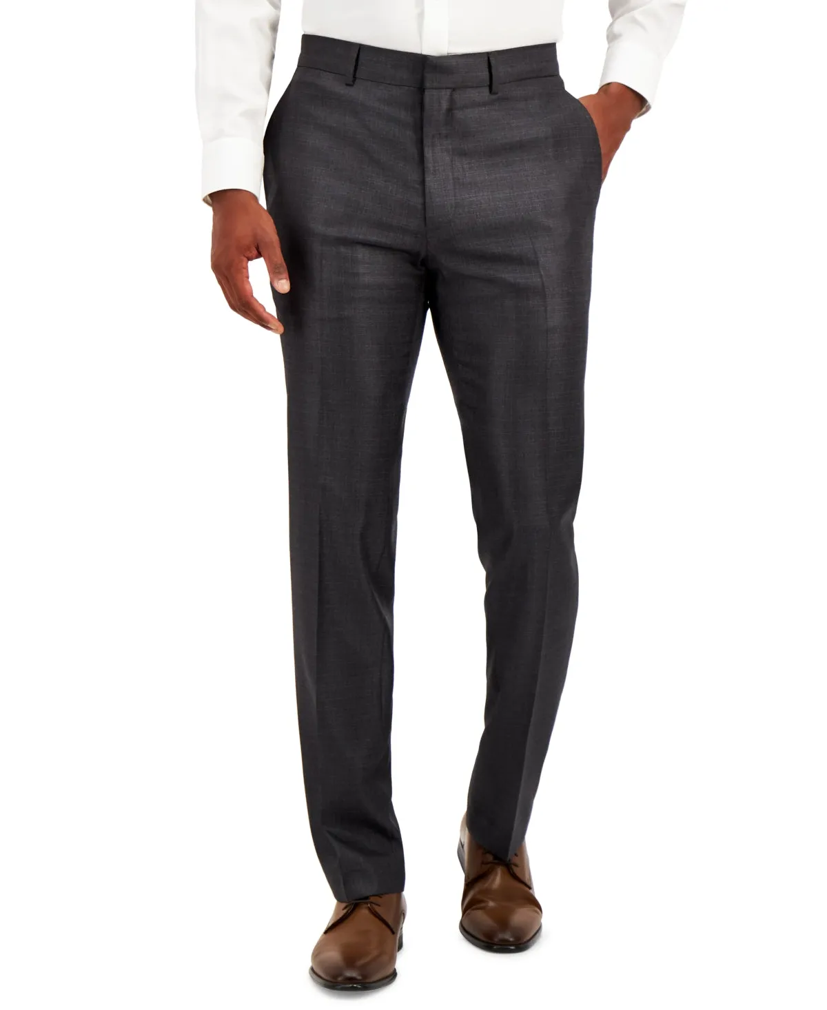 Kenneth Cole Reaction Mens Slim fit Dress Pants 34 / 32 Grey
