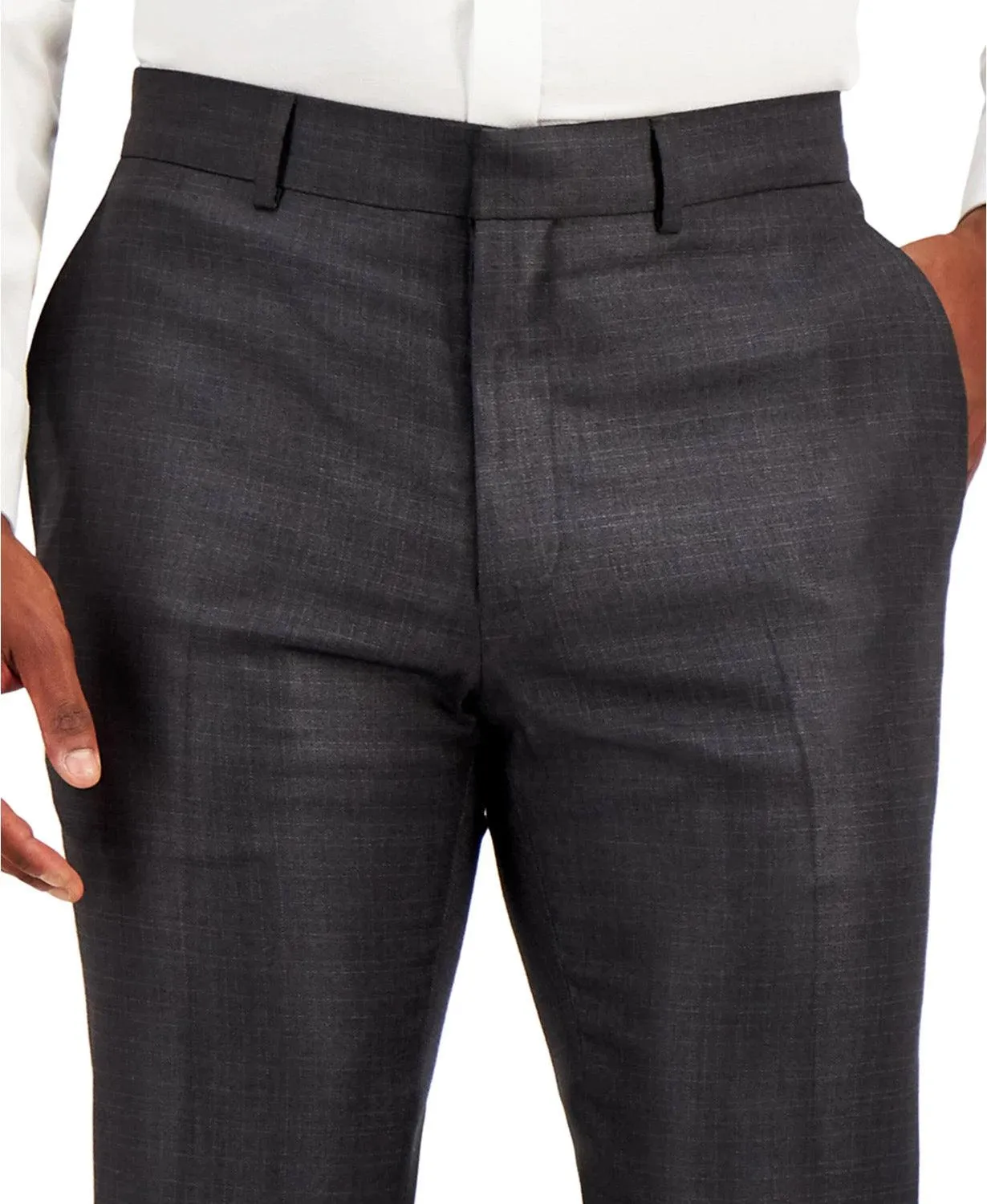 Kenneth Cole Reaction Mens Slim fit Dress Pants 34 / 32 Grey