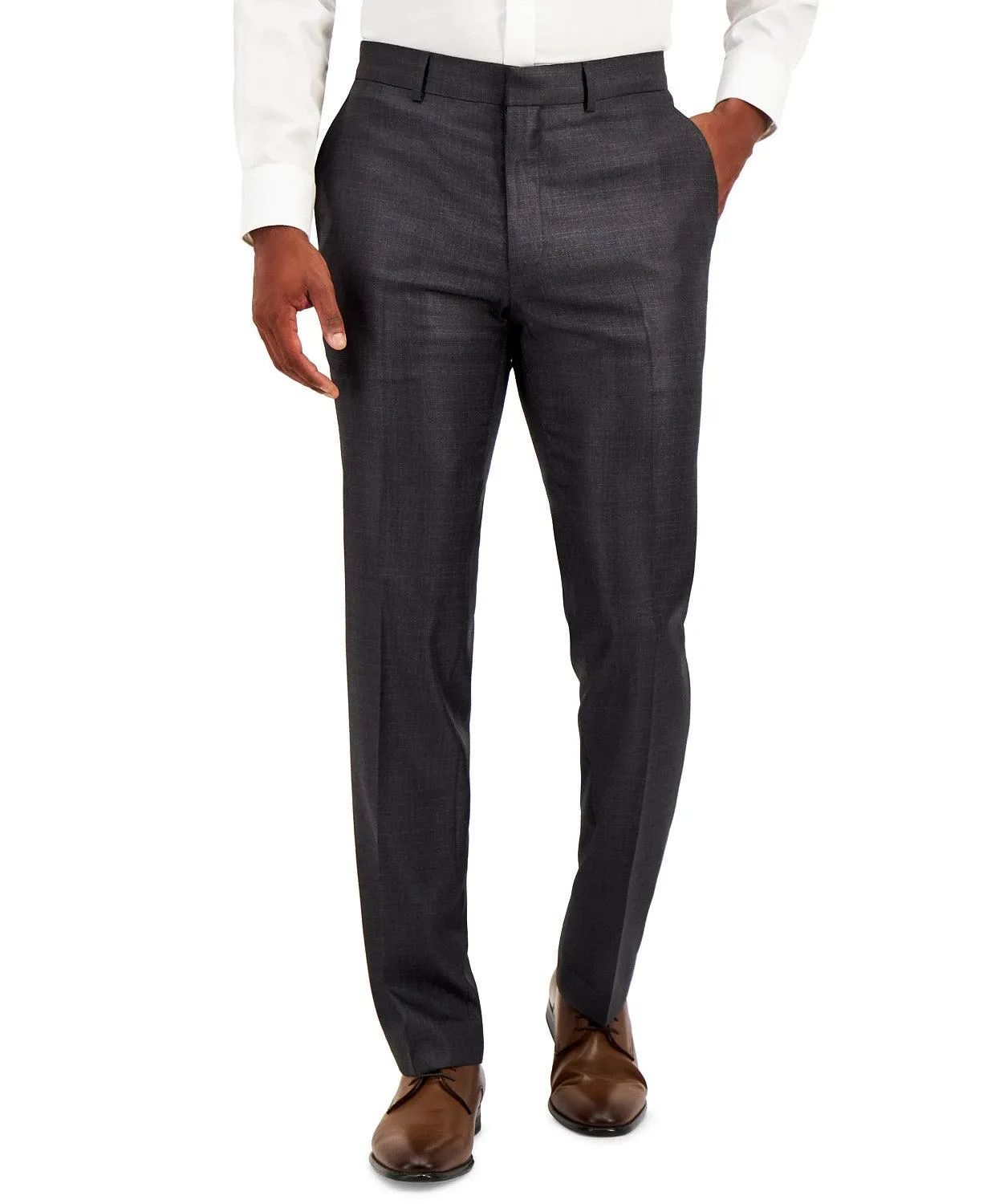 Kenneth Cole Reaction Mens Slim fit Dress Pants 34 / 32 Grey