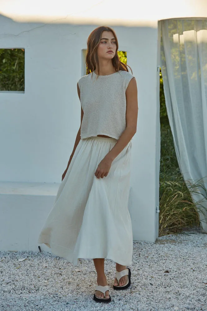 Knit Sleeveless Crop Top