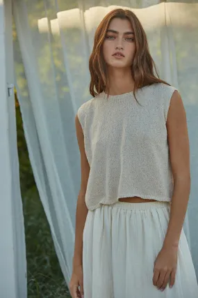 Knit Sleeveless Crop Top