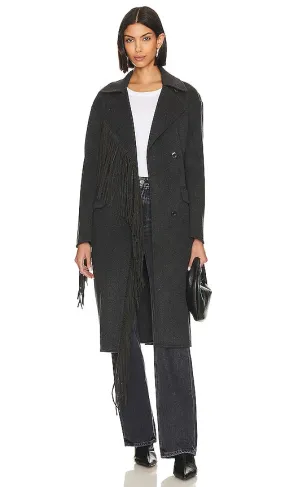 L'Academie Paolina Coat in Charcoal