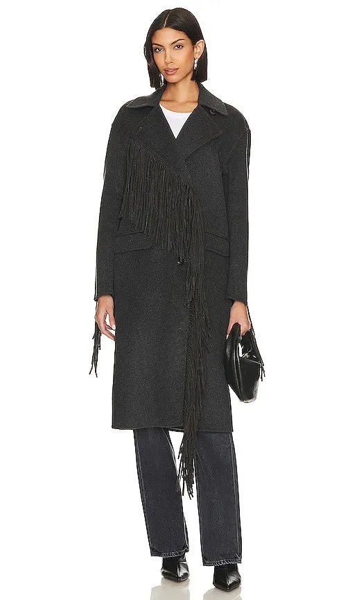 L'Academie Paolina Coat in Charcoal