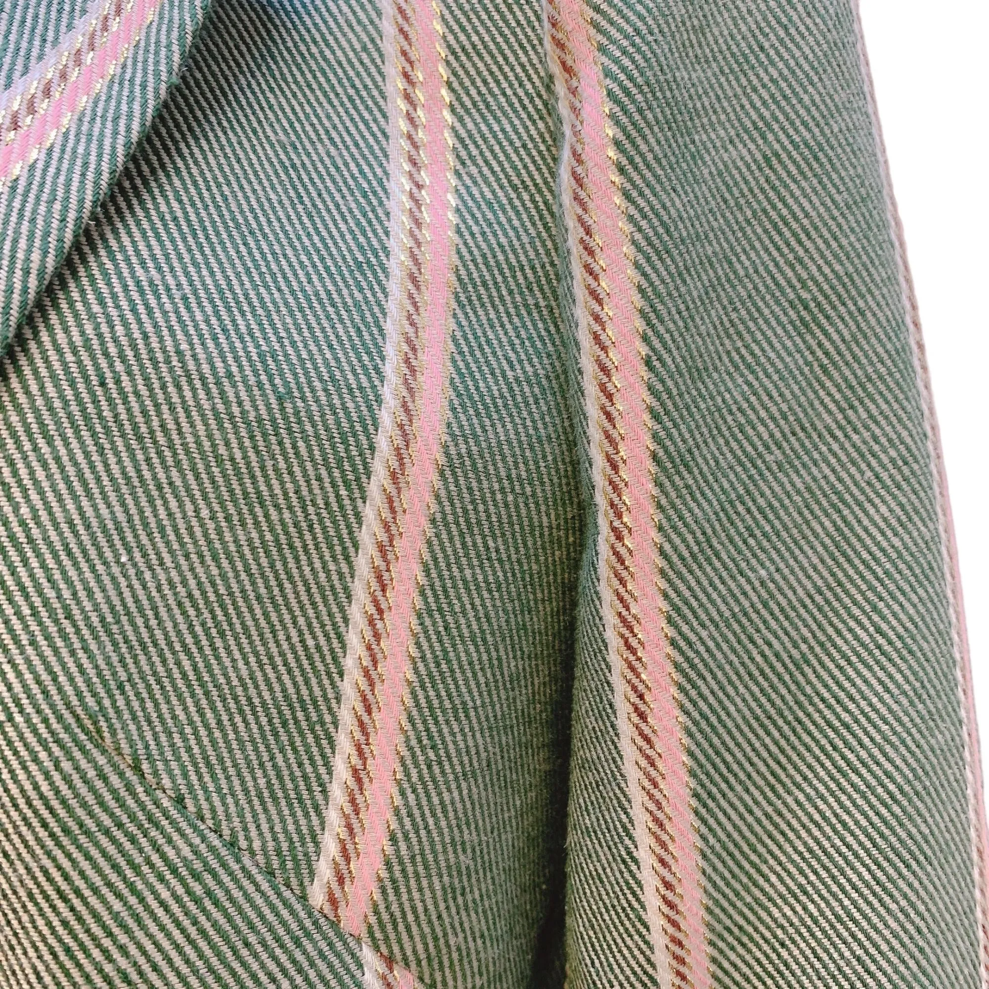 L'Agence Green w/Pink, White & Gold Stripes Blazer/Jacket Size 10