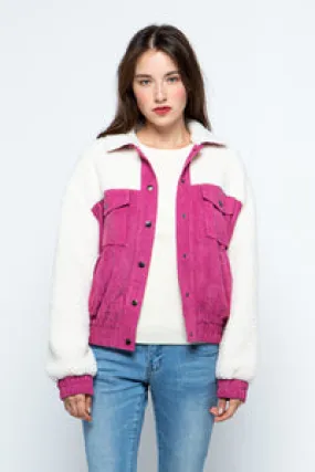 Levi Corduroy Jacket - Pink Beige & Soft Amethyst