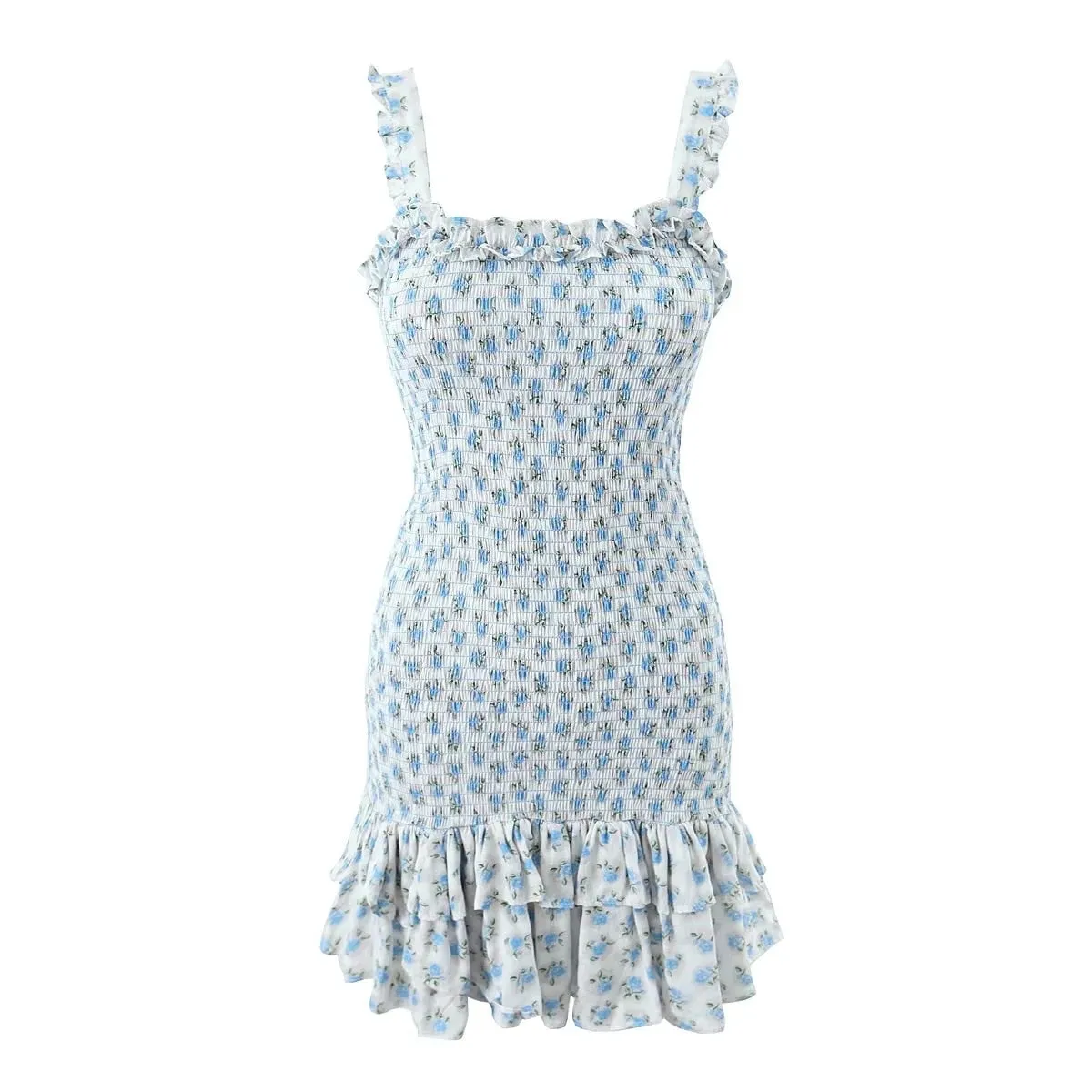 Margie Shirring Smocked Floral Dress - 2 Colors