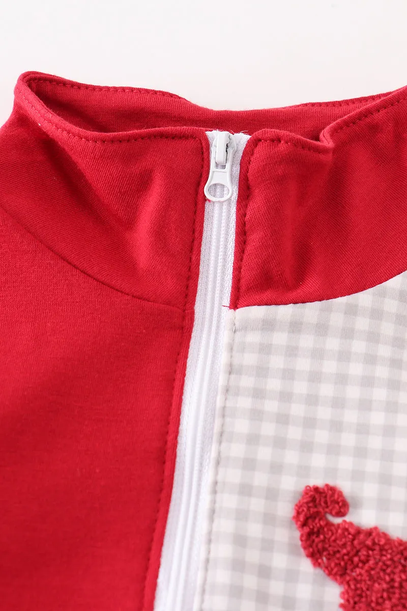 Maroon Alabama French Knot Boy Pullover