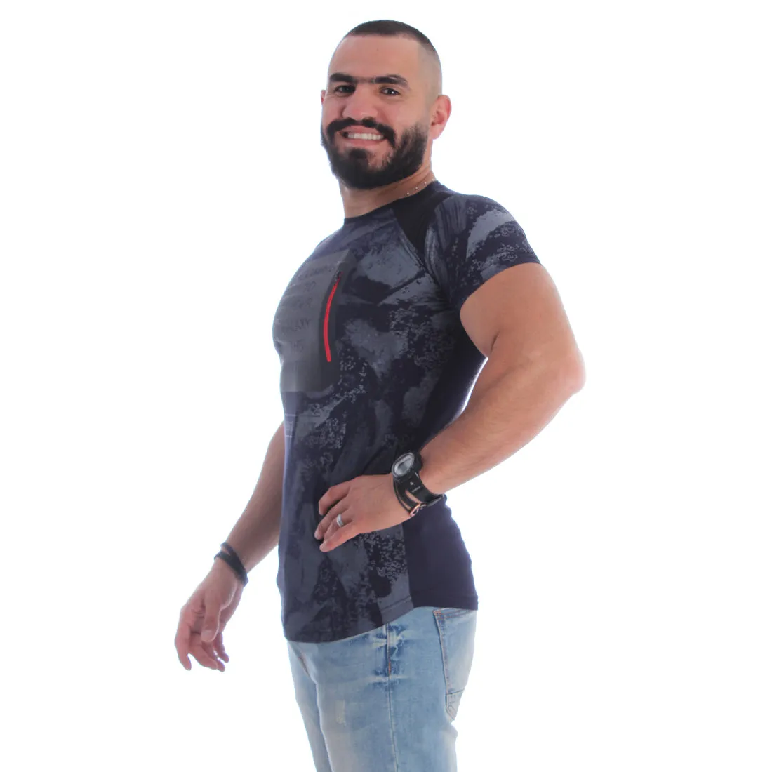 Men T-shirt- navy / made in Turkey -3342