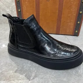 Men's Autumn Winter Casual High-top Leather Boots