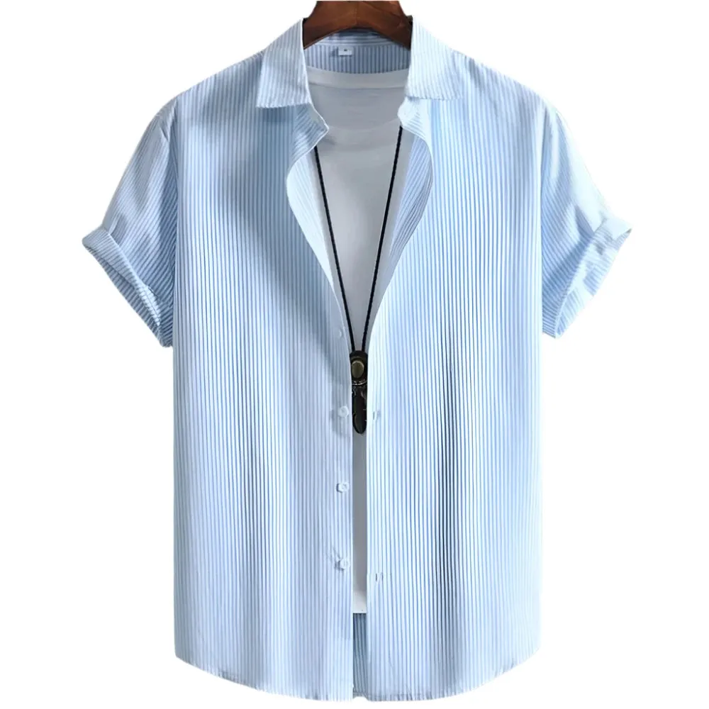 Men's Black Floral Hawaiian Shirt – High-Quality Loose Fit Casual Summer Short Sleeve