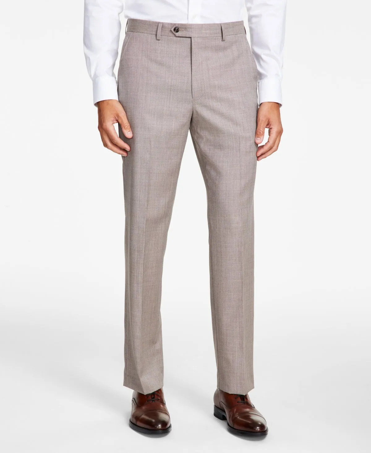 Michael Kors Mens Classic fit Dress Pants 32 / 30 Beige Solid Stretch