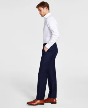Michael Kors Mens Classic fit Dress Pants 34 / 32 Blue Solid Stretch