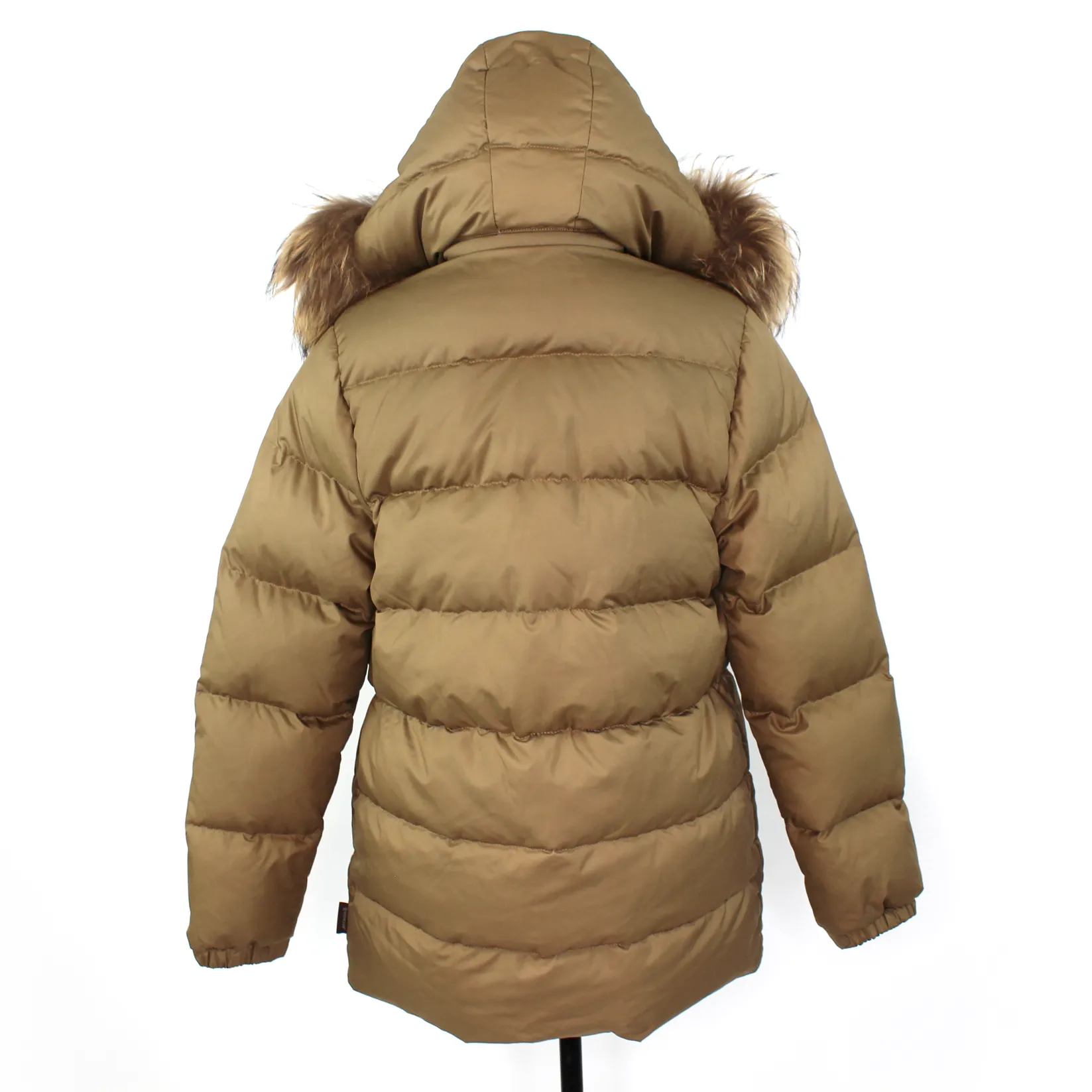 Moncler Down Filled Puffer Fur Hooded Coat