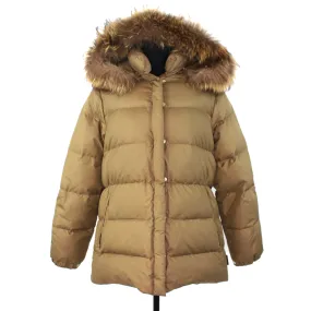 Moncler Down Filled Puffer Fur Hooded Coat