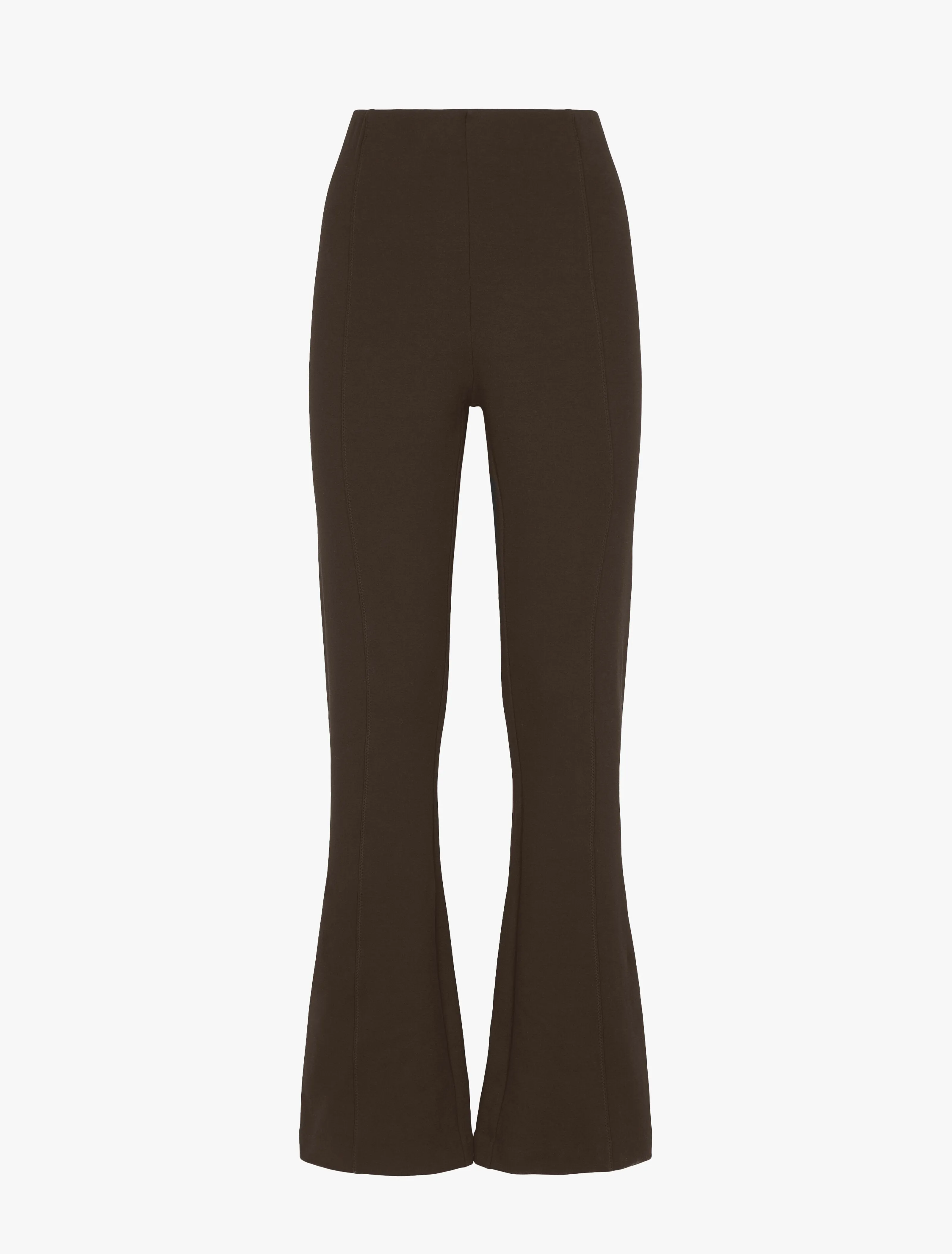 Nabila Crop Flare Travel Pant In Turkish Coffee