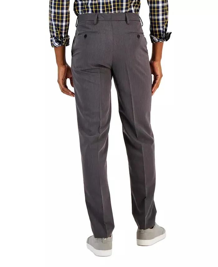 Nautica Mens Modern fit Dress Pants 36 / 29 Grey Solid Stretch