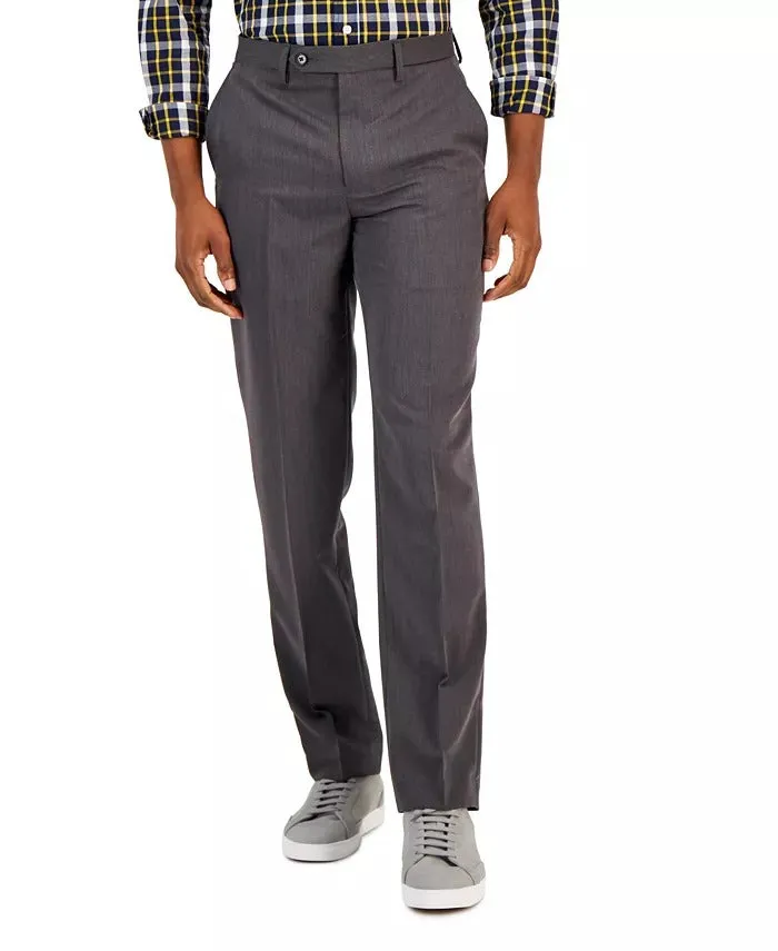 Nautica Mens Modern fit Dress Pants 36 / 29 Grey Solid Stretch