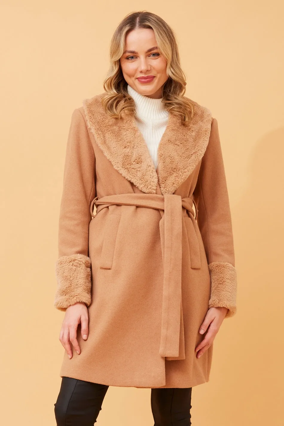 NEROLI FUR TRIM COAT