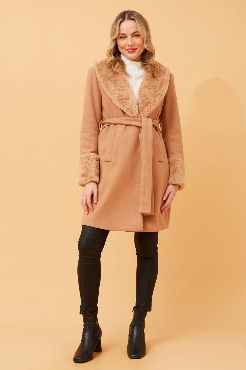 NEROLI FUR TRIM COAT