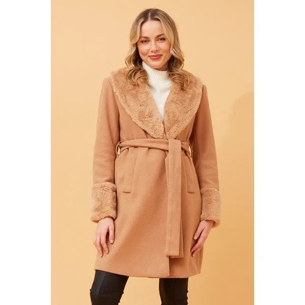 NEROLI FUR TRIM COAT