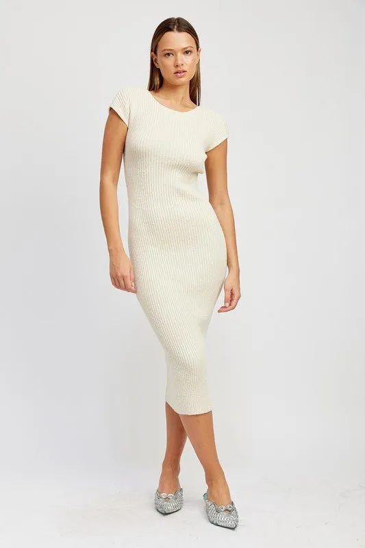 Open Back Midi Dress