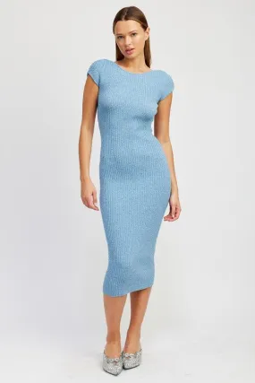 Open Back Midi Dress