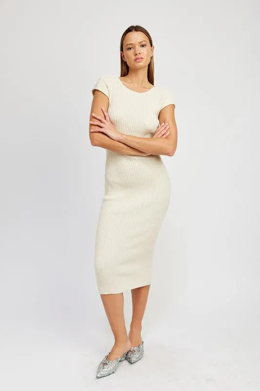 Open Back Midi Dress