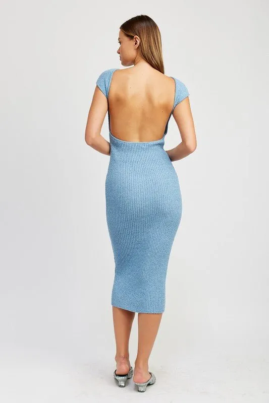 Open Back Midi Dress