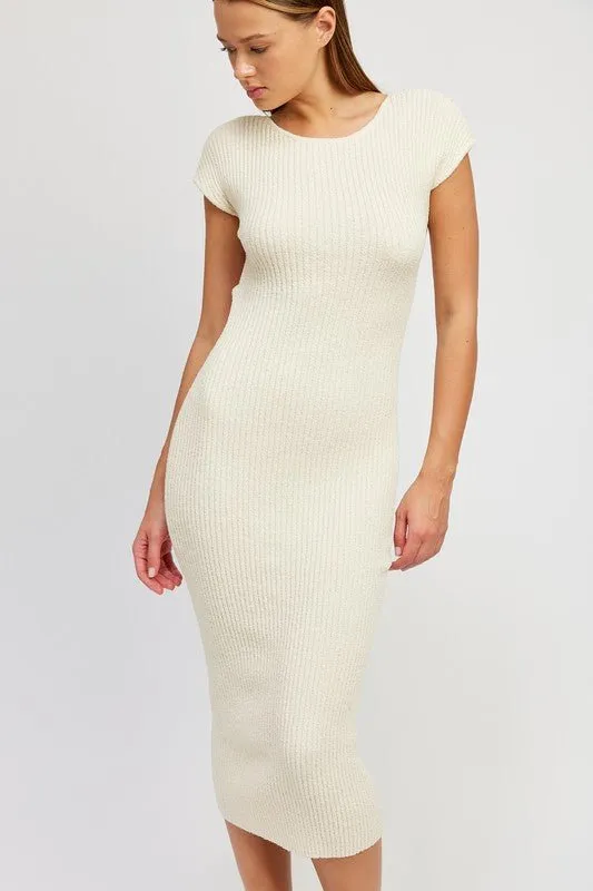 Open Back Midi Dress