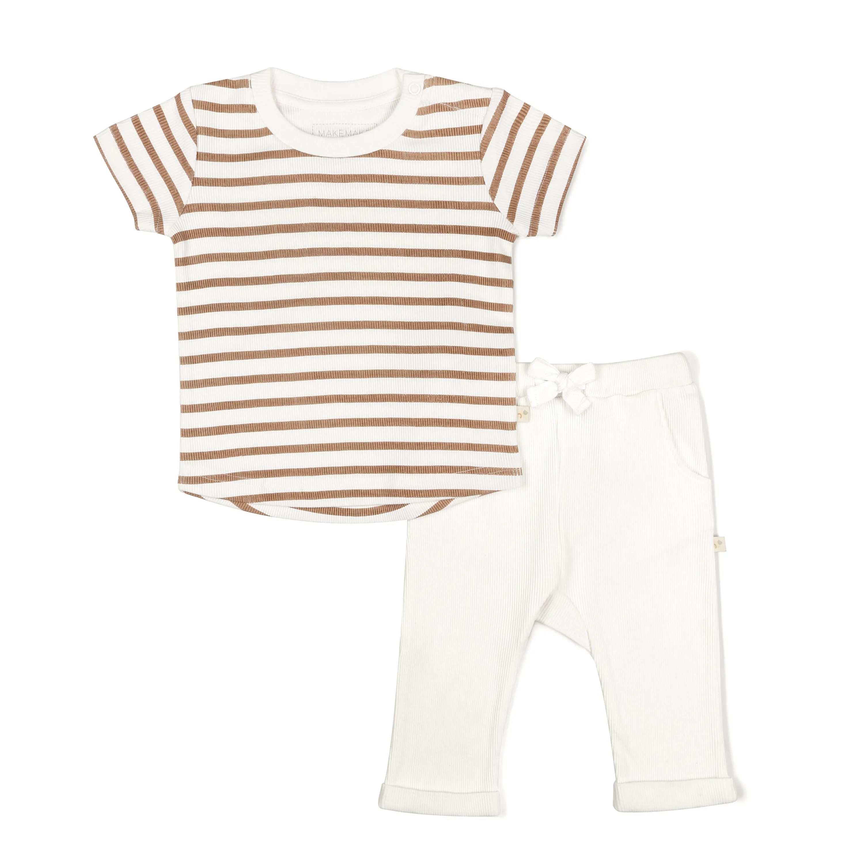 Organic Baby Toddler Tee & Pants Set - Stripes