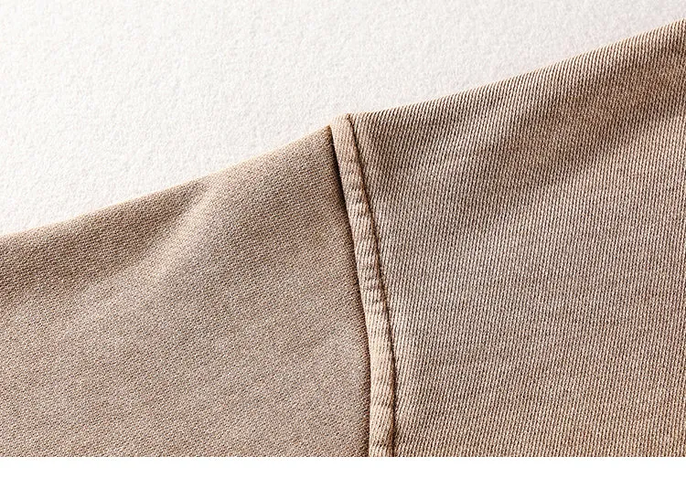 Oversized Cotton Hoodie in Acid Washed Neutral Tone